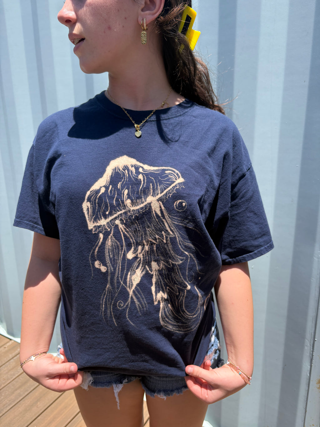 Navy jellyfish tee