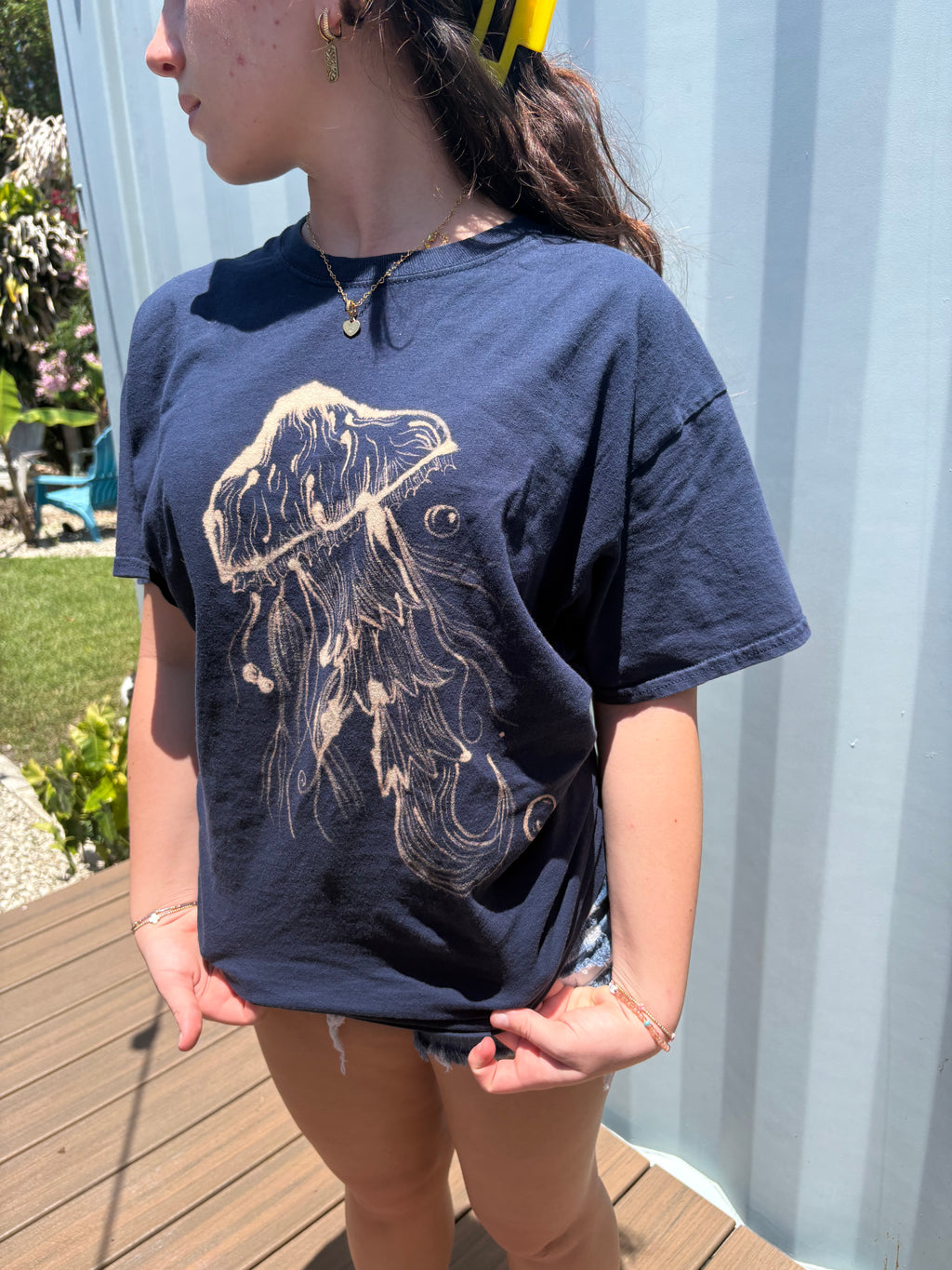 Navy jellyfish tee