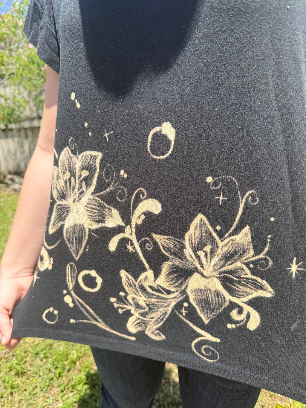 Bleached Cotton-Blend T-Shirt