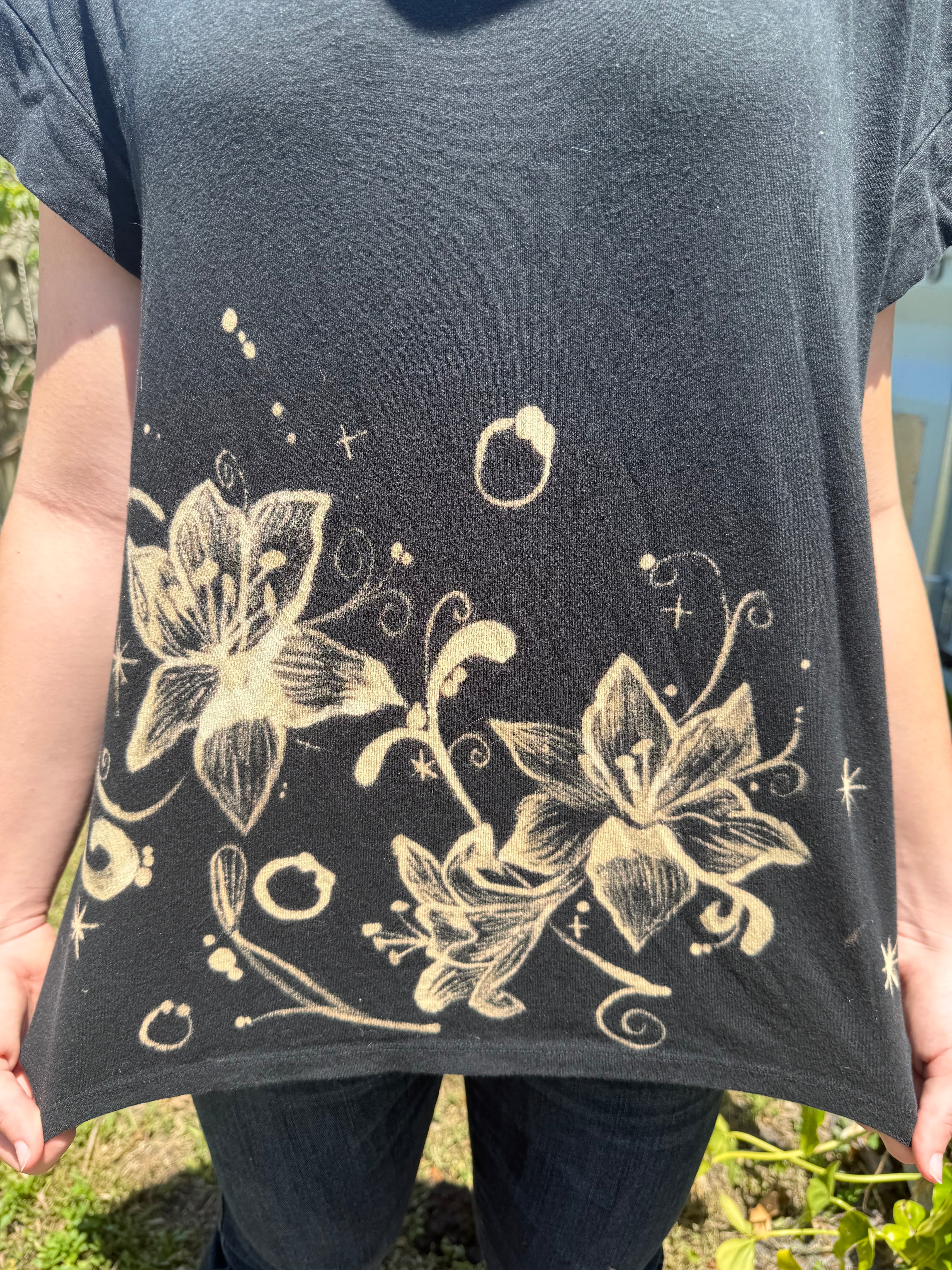 Bleached Cotton-Blend T-Shirt