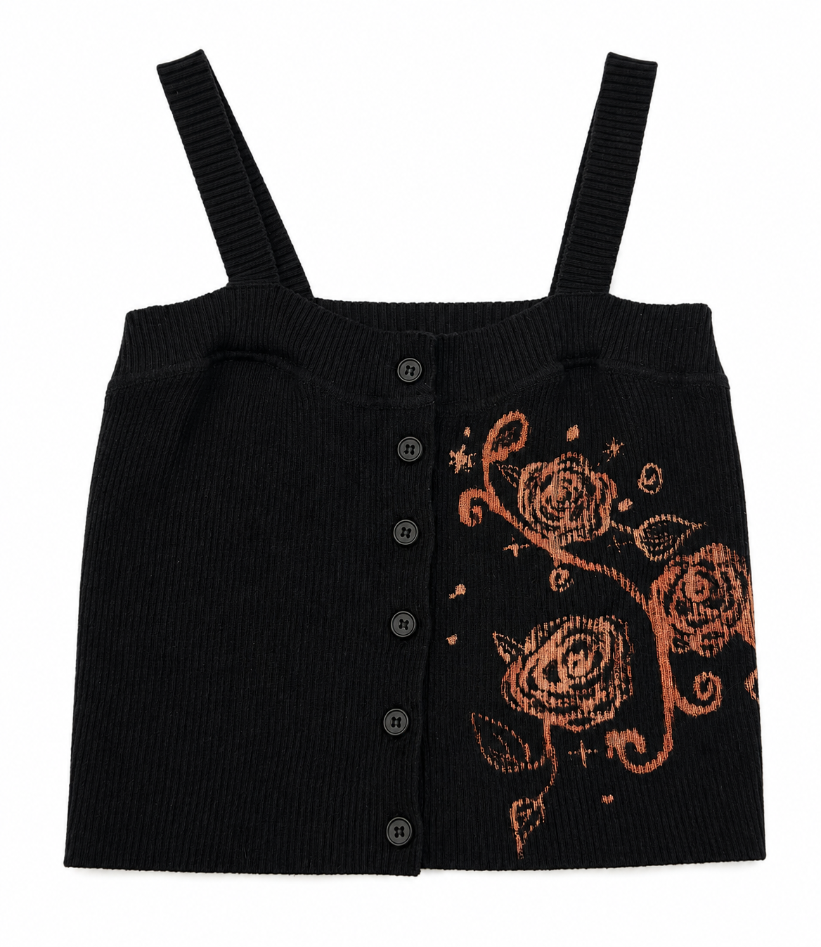 Rose square neck tank